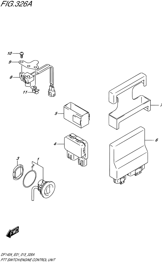 Ptt switch/engine control unit