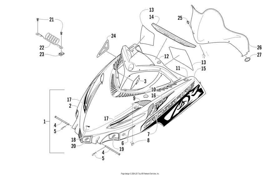 Hood And Windshield Assembly