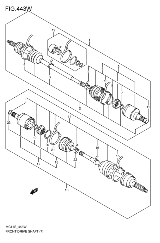 front-drive shaft