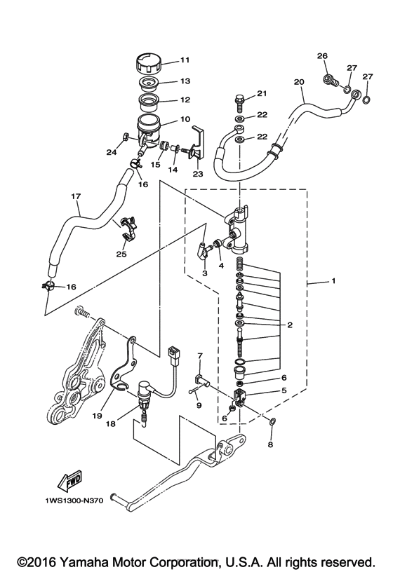 Rear master cylinder