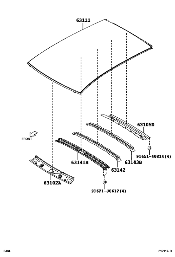 Roof Panel & Back Window Glass