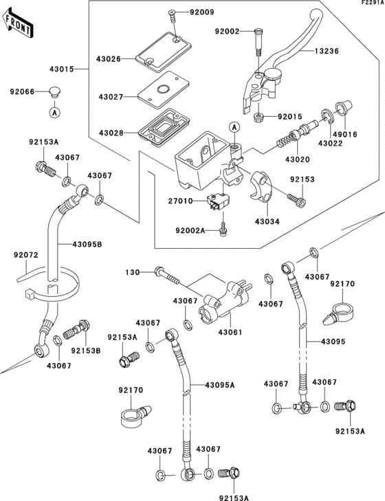 Front master cylinder(1/2)(e12/e13)