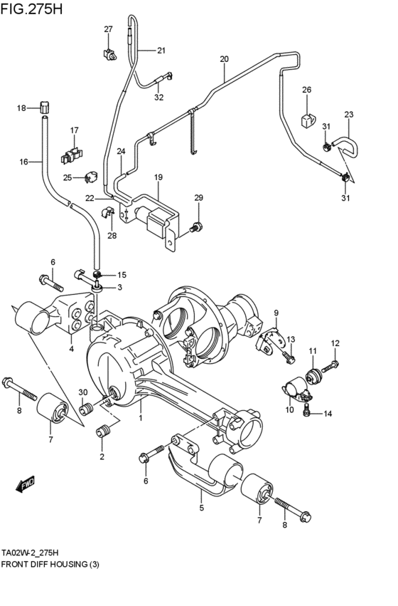 フロントデファレンシャルハウジング