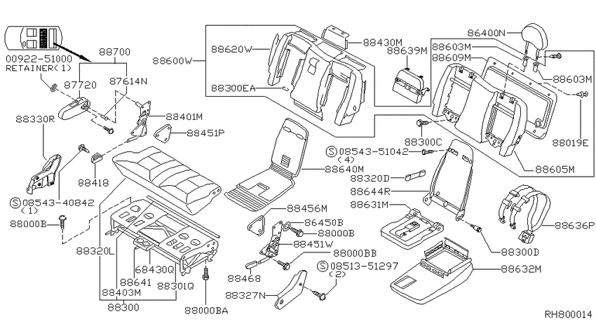 Rear seat