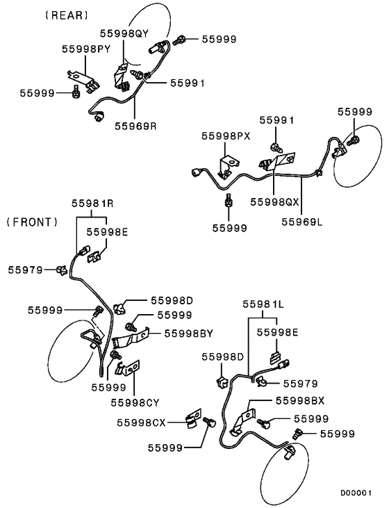 Anti-skid brake sensor