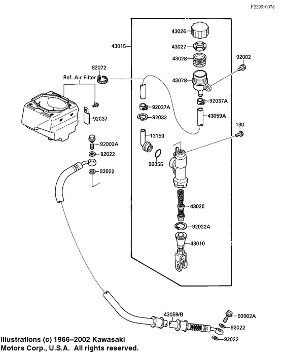 Rear master cylinder