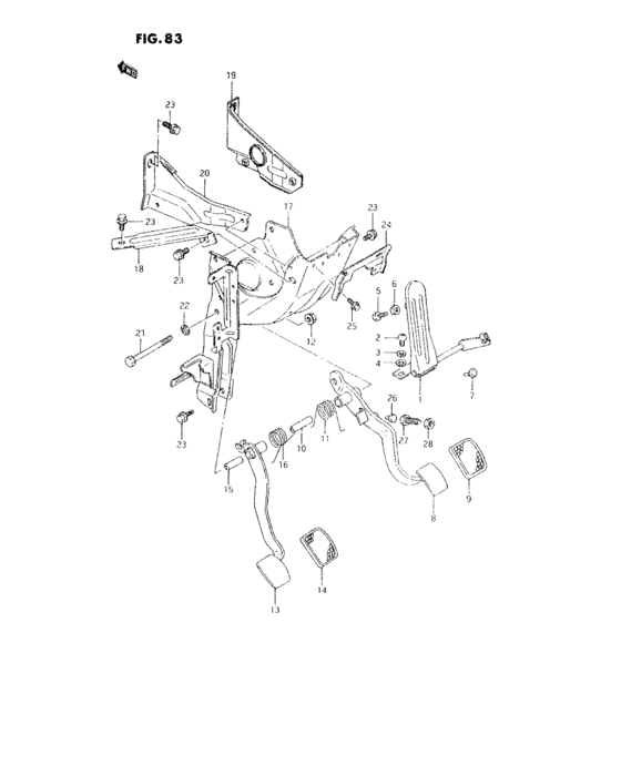 Pedal and pedal bracket