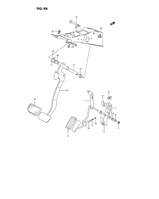 Pedal and pedal bracket