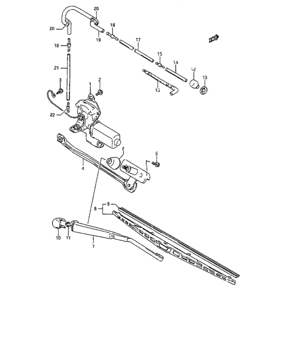 Fr windshield wiper and washer