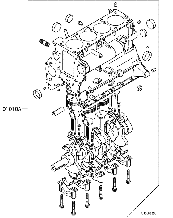 Short engine assy