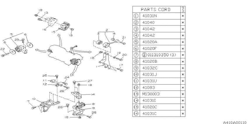 Engine mounting