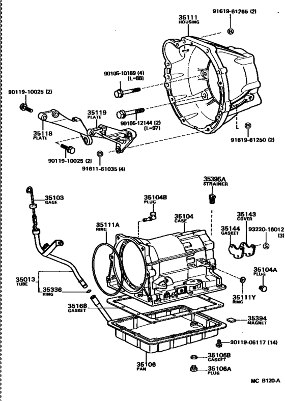 Transmission Case & Oil Pan (Atm)
