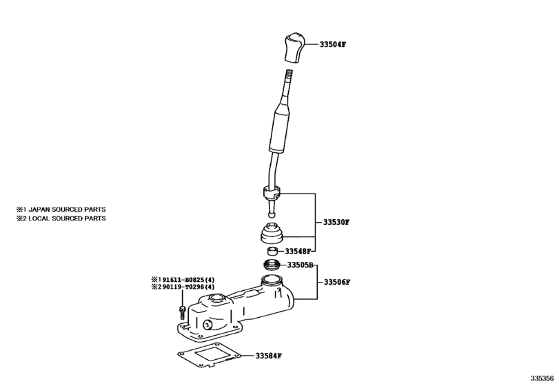 Shift Lever & Retainer
