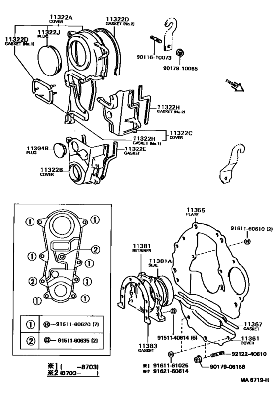 Timing Gear Cover & Rear End Plate