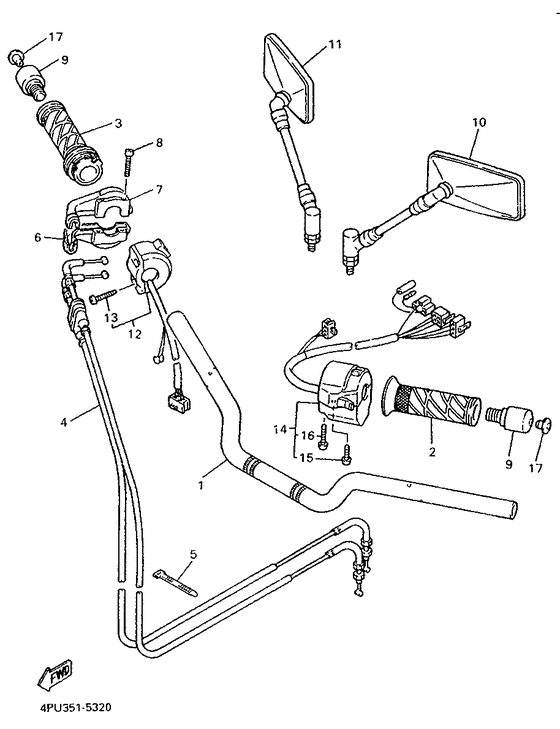 Steering handle & cable