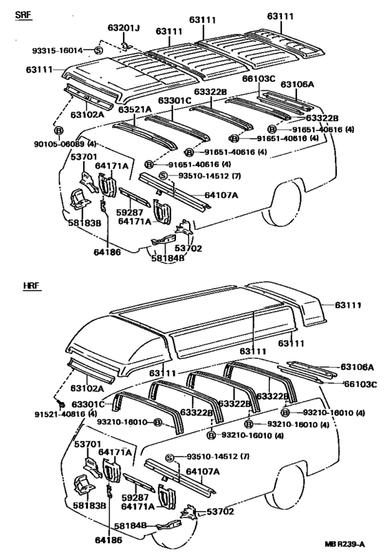 Roof Panel & Back Panel