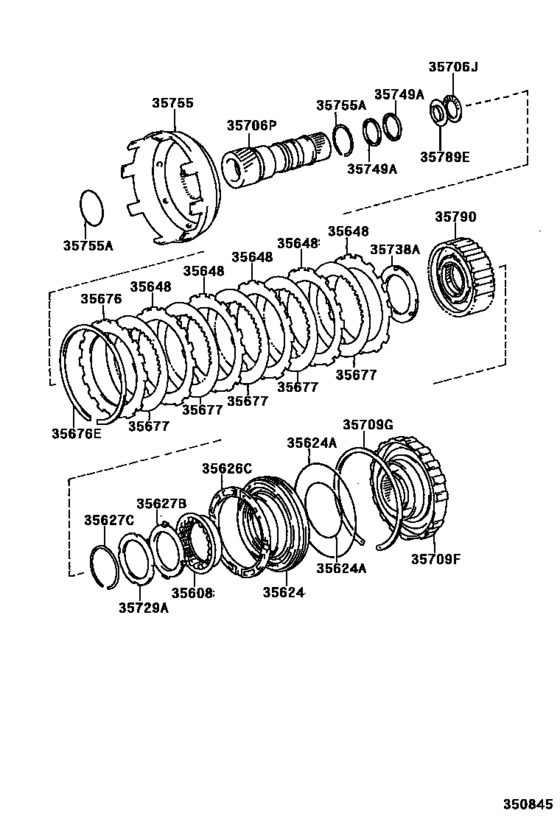 Center Support & Planetary Sun Gear (Atm)