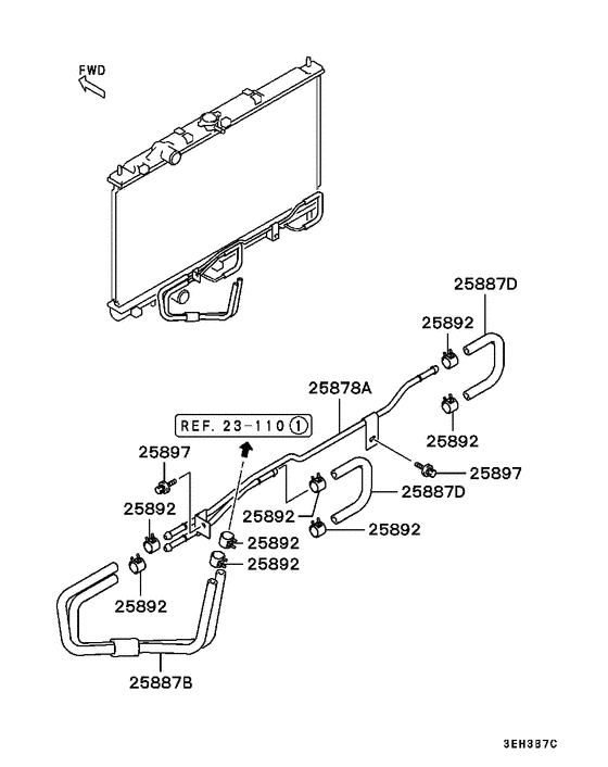 A/t oil cooler & tube