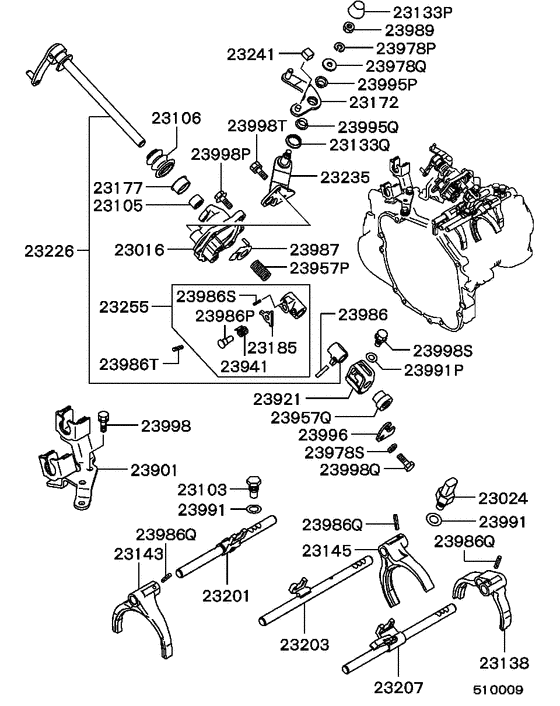 M/t gearshift control