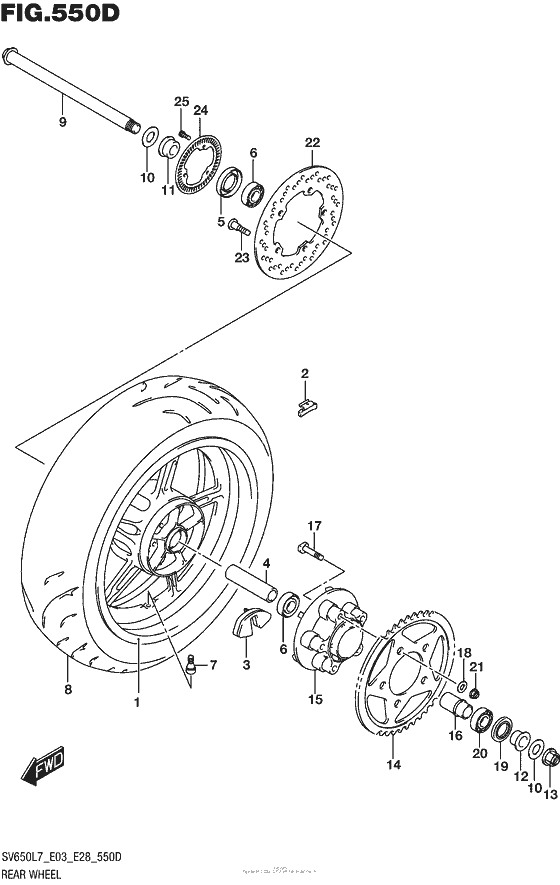 Rear Wheel (Sv650Al7 E33)