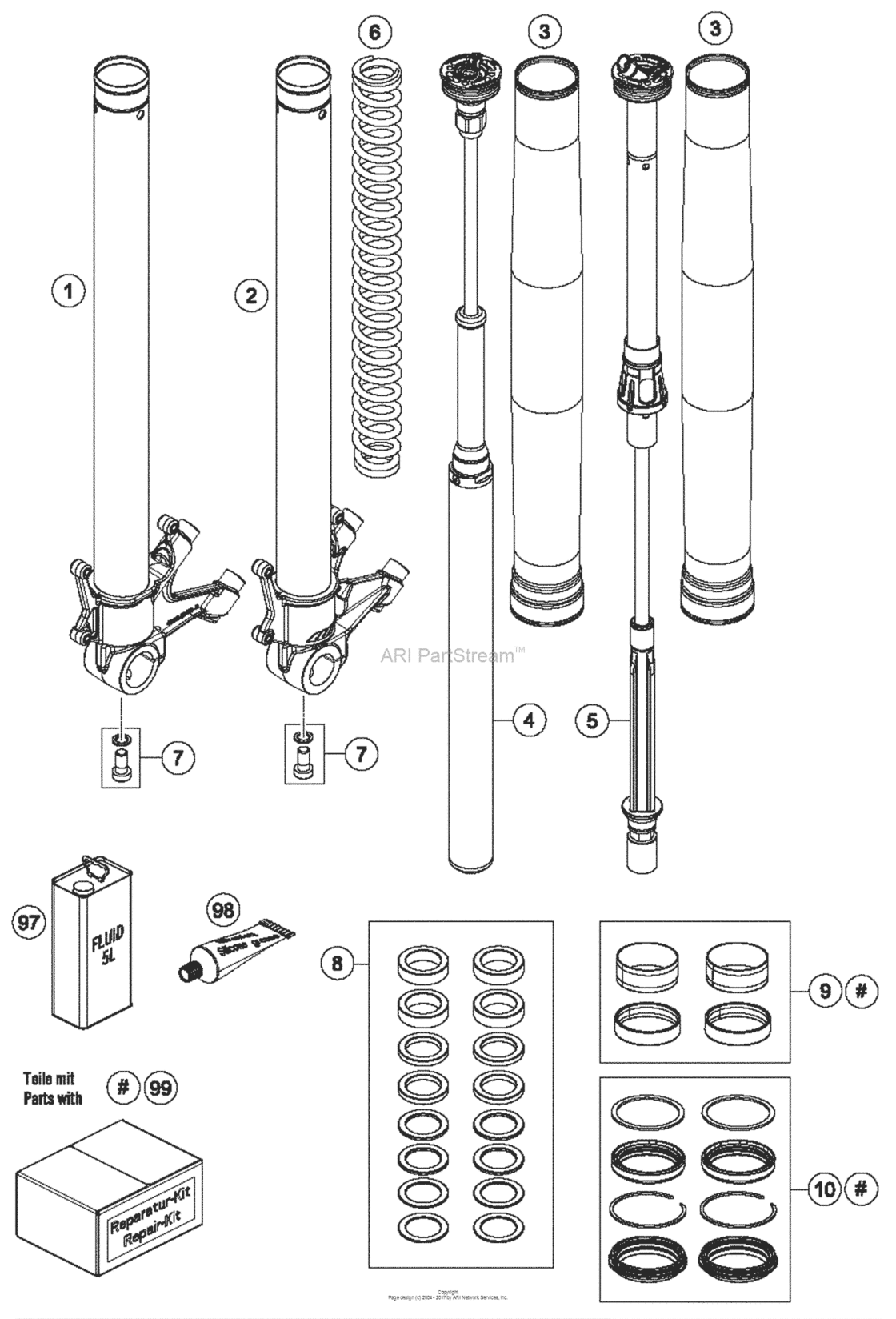 Front Fork Disassembled