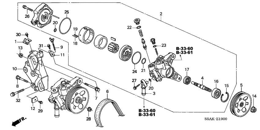 Power steering pump /bracket