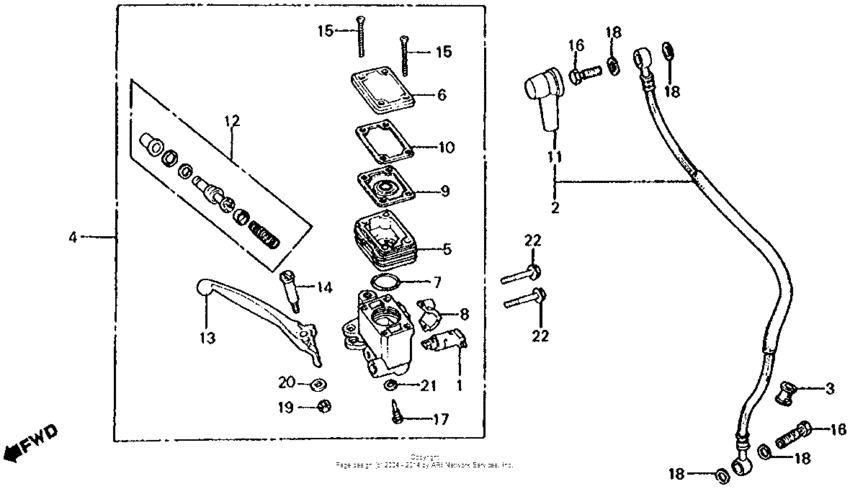 Fr. brake master cyl. 80