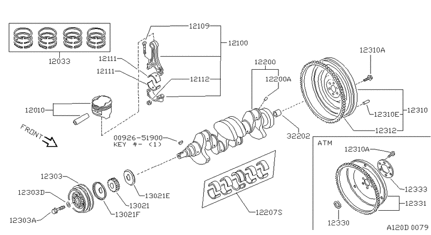 Piston,crankshaft & flywheel
