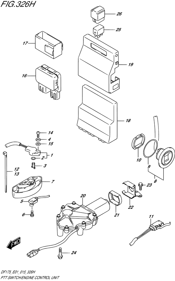 Ptt switch/engine control unit