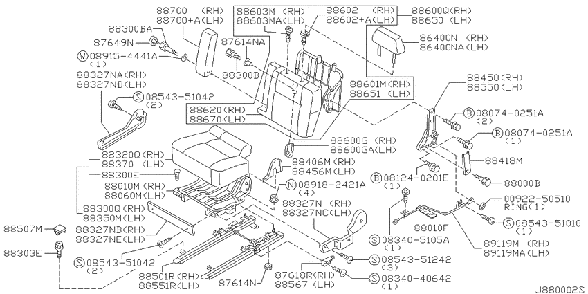 Rear seat