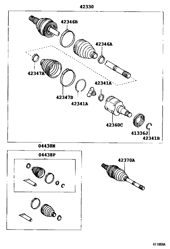 Rear Axle Shaft & Hub