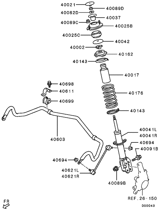 Front susp strut & spring