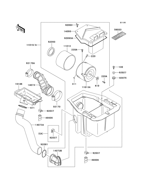 Air cleaner(klf400-b4/b5/b6)