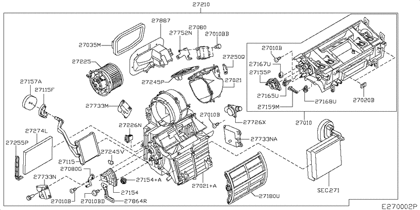 Heater & blower unit