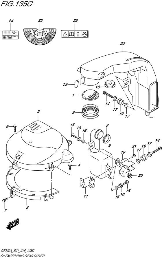 Silencer/ring gear cover