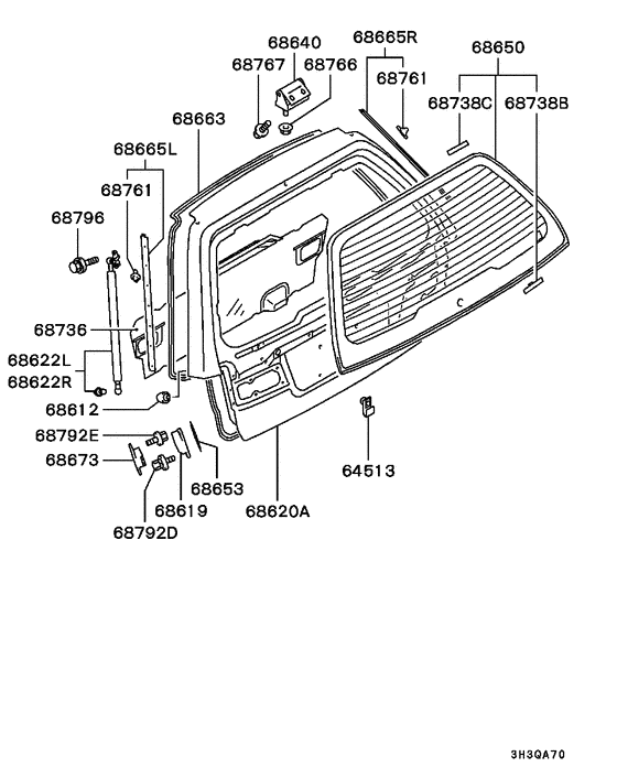 Tailgate panel & glass