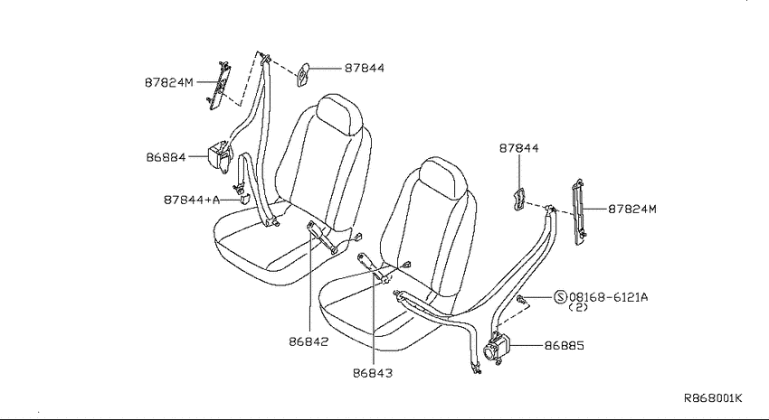 Front seat belt