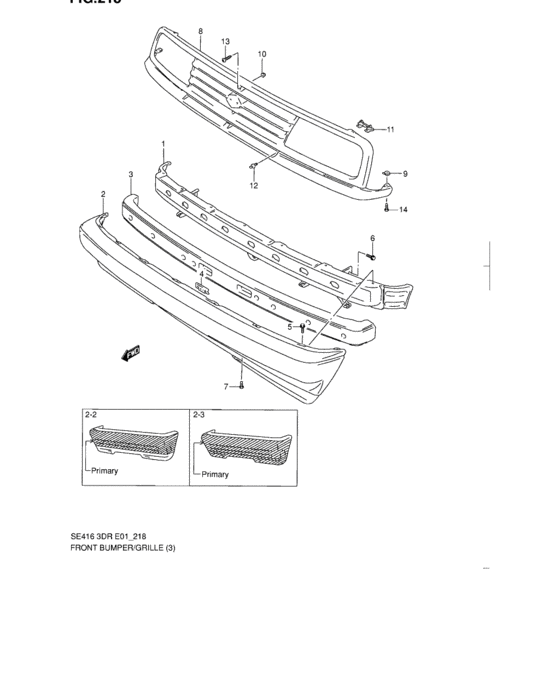 Front bumper and grille
