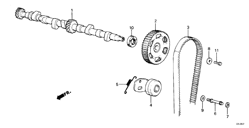 Camshaft/timing belt