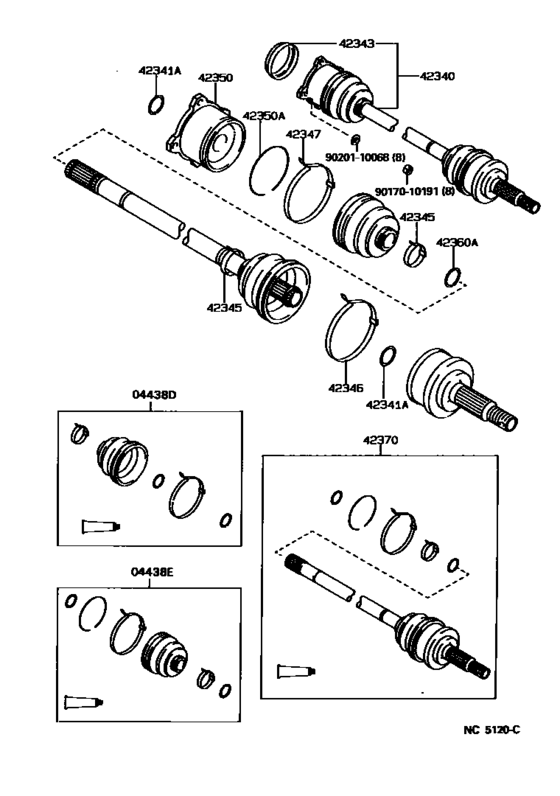 Rear Axle Shaft & Hub
