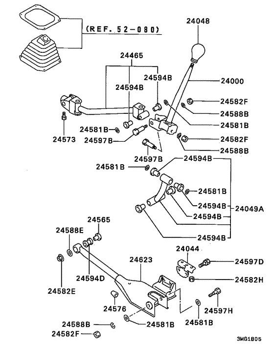 M/t floor shift linkage