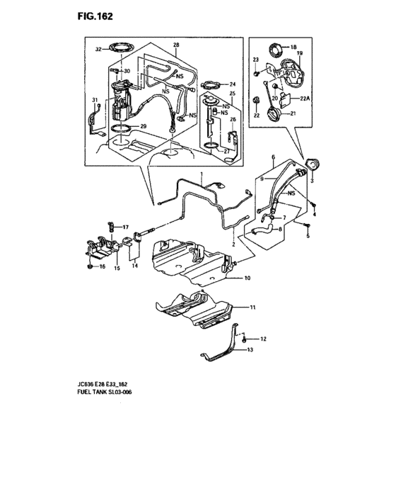Fuel tank for Suzuki GRAND VITARA JC636 Canada sales region