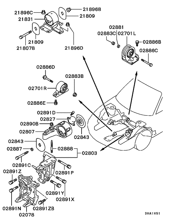 Engine mounting & support