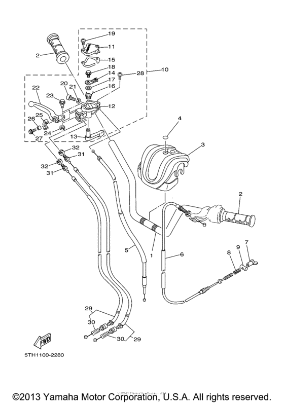 Steering handle & cable