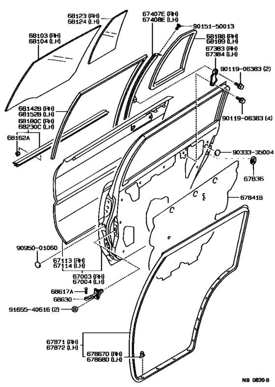 Rear Door Panel & Glass