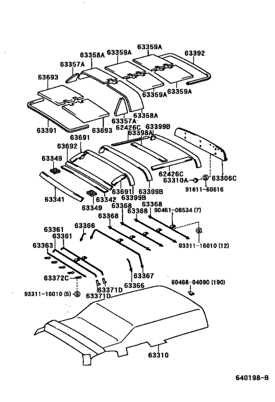 Roof Headlining & Silencer Pad