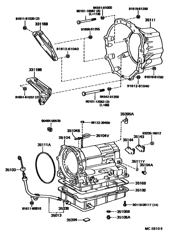 Transmission Case & Oil Pan (Atm)