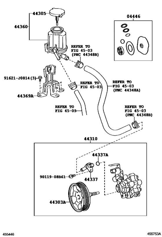 Vane Pump & Reservoir (Power Steering)
