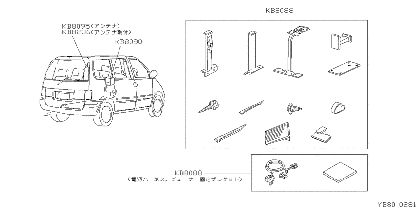 stereo, TV, navigator