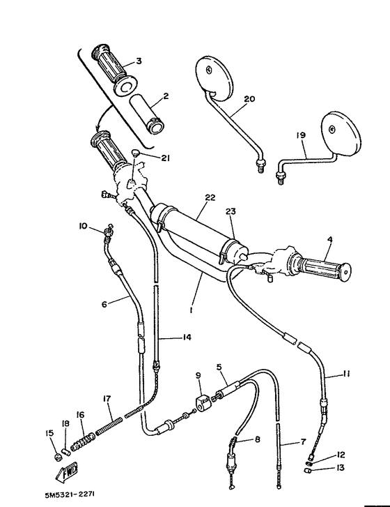Steering handle & cable